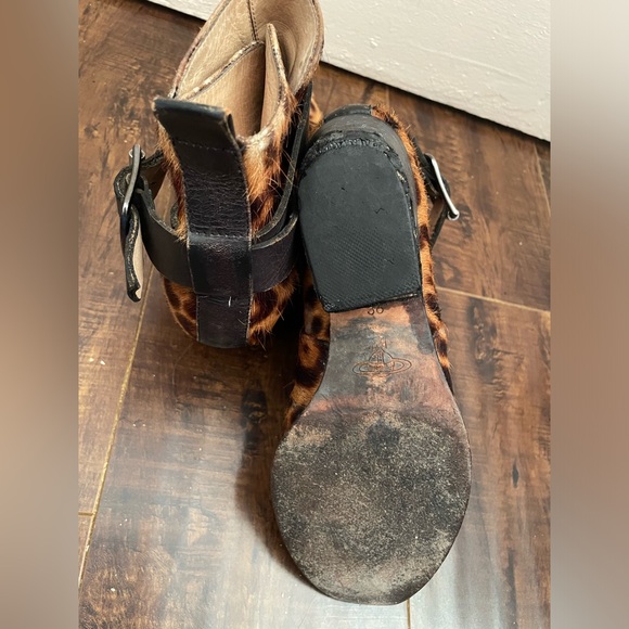 Vivienne Westwood Anglomania leopard skin calf skin ankle boots Size EU 36 US 6 - Picture 7 of 9